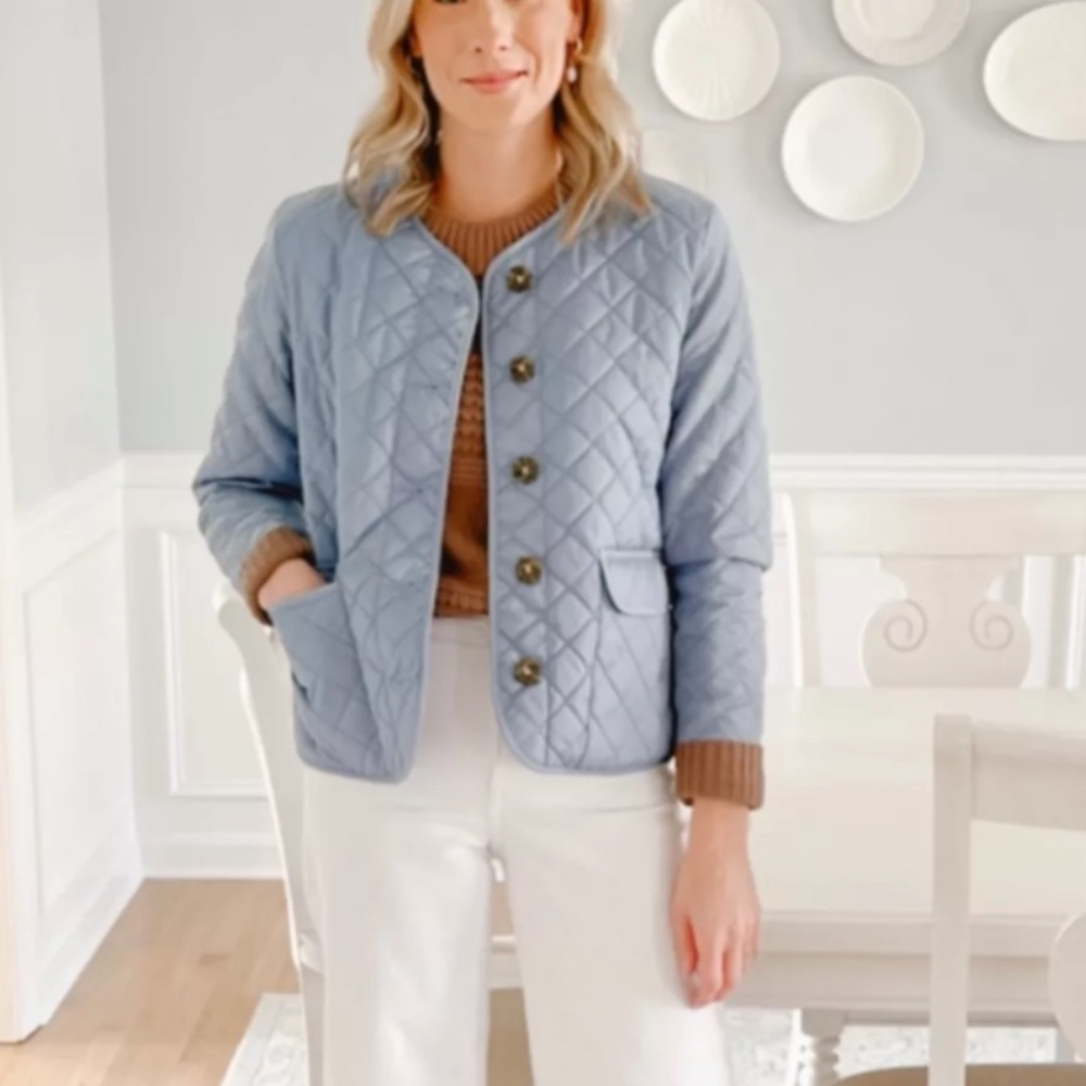 Croft & Barrow Women’s Light Blue Quilted Puffer Jacket size XL - Picture 9 of 9